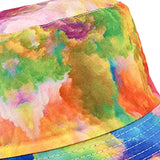 Maxbell Bucket Hat Tie Dye UV Protection Wide Brim Sun Hat for Travel Hunting Hiking Orange