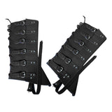 Maxbell Medieval Lace up Buckle Shoes Cover Photo Props for Cosplay Accessories Black