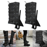 Maxbell Medieval Lace up Buckle Shoes Cover Photo Props for Cosplay Accessories Black