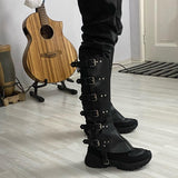 Maxbell Medieval Lace up Buckle Shoes Cover Photo Props for Cosplay Accessories Black