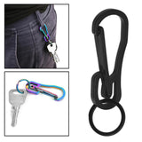 Maxbell Carabiner Keychain Hooks Quick Release Key Ring for Men Women black