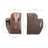 Maxbell Retro Men Waist Bag Hip Packs with Belt Loop PU Waist Holster Bag  Cofee
