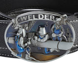 Maxbell Casual Leather Belt Waist Strap Metal Buckle Cowboy for Men Gift black