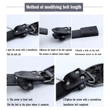Maxbell Casual Leather Belt Waist Strap Metal Buckle Cowboy for Men Gift black