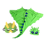 Maxbell Dragon Costume Cloak for Dinosaur Dress up Toys Birthday Party green