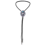 Maxbell Western Bolo Tie Leather Necktie Western Cowboy Trendy Alloy Adjustable Colorful