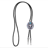Maxbell Western Bolo Tie Leather Necktie Western Cowboy Trendy Alloy Adjustable Colorful
