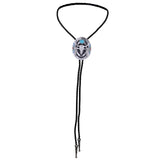 Maxbell Western Bolo Tie Leather Necktie Western Cowboy Trendy Alloy Adjustable Colorful