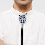 Maxbell Western Bolo Tie Leather Necktie Western Cowboy Trendy Alloy Adjustable Colorful