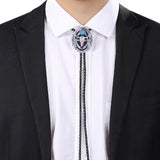 Maxbell Western Bolo Tie Leather Necktie Western Cowboy Trendy Alloy Adjustable Colorful