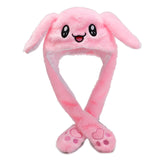 Maxbell Cartoon Plush Bunny Hats Ear Moving Jumping Hat Holiday Gifts  Pink