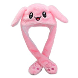 Maxbell Cartoon Plush Bunny Hats Ear Moving Jumping Hat Holiday Gifts  Pink