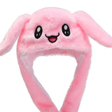 Maxbell Cartoon Plush Bunny Hats Ear Moving Jumping Hat Holiday Gifts  Pink