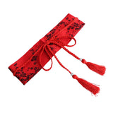 Maxbell Retro Style Women Satin Waist Belt Tied Waist Band for Girls Red