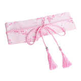 Maxbell Retro Style Women Satin Waist Belt Tied Waist Band for Girls Pink