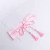 Maxbell Retro Style Women Satin Waist Belt Tied Waist Band for Girls Pink