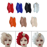Maxbell Women African Turban Muslim Headscarf Hijab Head Wrap Headtie Headpiece Red