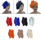 Maxbell Women African Turban Muslim Headscarf Hijab Head Wrap Headtie Headpiece Red