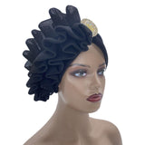 Maxbell Women African Turban Muslim Headscarf Hijab Head Wrap Headtie Headpiece Black
