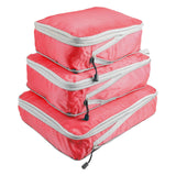 Maxbell Compression Suitcase Wear Resistant Luggage Organizer Bags Storage for Shoes Red