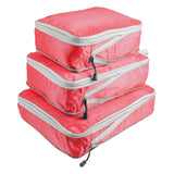 Maxbell Compression Suitcase Wear Resistant Luggage Organizer Bags Storage for Shoes Red
