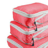 Maxbell Compression Suitcase Wear Resistant Luggage Organizer Bags Storage for Shoes Red