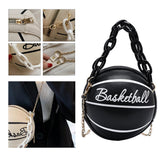 Maxbell Mini Shoulder Bag travel Leather Chain Tote Graphic Black