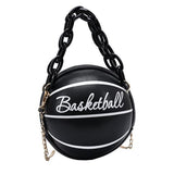 Maxbell Mini Shoulder Bag travel Leather Chain Tote Graphic Black