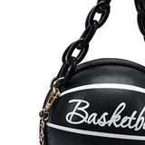 Maxbell Mini Shoulder Bag travel Leather Chain Tote Graphic Black