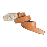 Maxbell Stylish Western Belt Cowboy Belt for Sweaters Dresses Office Yellow