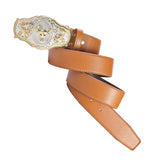 Maxbell Stylish Western Belt Cowboy Belt for Sweaters Dresses Office Yellow