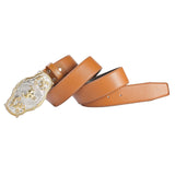 Maxbell Stylish Western Belt Cowboy Belt for Sweaters Dresses Office Yellow