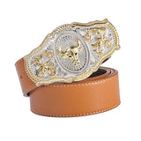 Maxbell Stylish Western Belt Cowboy Belt for Sweaters Dresses Office Yellow