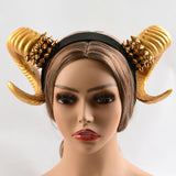 Maxbell Gothic Horn Headband for Halloween Costume Cosplay Party