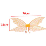 Maxbell Shiny Angel Butterfly Wing Fairy Wing Stage Performance Fancy Dress Orange