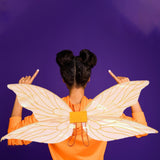 Maxbell Shiny Angel Butterfly Wing Fairy Wing Stage Performance Fancy Dress Orange