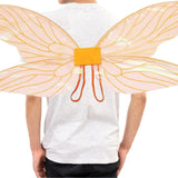 Maxbell Shiny Angel Butterfly Wing Fairy Wing Stage Performance Fancy Dress Orange
