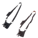 Maxbell Medieval Shoulder Strap PU Leather Knife Holder for Knight Costume Black
