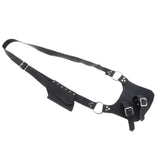 Maxbell Medieval Shoulder Strap PU Leather Knife Holder for Knight Costume Black