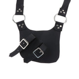 Maxbell Medieval Shoulder Strap PU Leather Knife Holder for Knight Costume Black