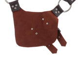 Maxbell Medieval Shoulder Strap PU Leather Knife Holder for Knight Costume Brown