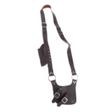 Maxbell Medieval Shoulder Strap PU Leather Knife Holder for Knight Costume Brown
