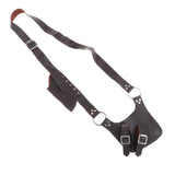 Maxbell Medieval Shoulder Strap PU Leather Knife Holder for Knight Costume Brown