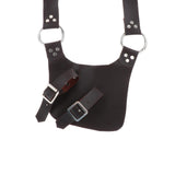 Maxbell Medieval Shoulder Strap PU Leather Knife Holder for Knight Costume Brown