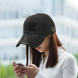 Maxbell Sport Hats Dad Hats Adjustable Breathable for Running Camping Woman Man Black