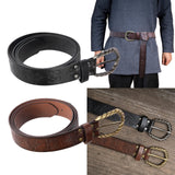 Maxbell Embossed Medieval Belt Cosplay Alloy Buckle Accessories Halloween  Black