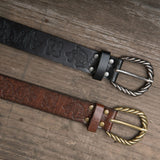 Maxbell Embossed Medieval Belt Cosplay Alloy Buckle Accessories Halloween  Brown