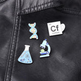 Maxbell 4x Experiments Pattern Brooch Pins Decorative for Backpacks Wallet Jeans