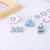 Maxbell 4x Experiments Pattern Brooch Pins Decorative for Backpacks Wallet Jeans