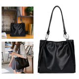 Maxbell Fashion Women Shoulder Bag Handbag Purse Gift Soft Casual Shopping  Black